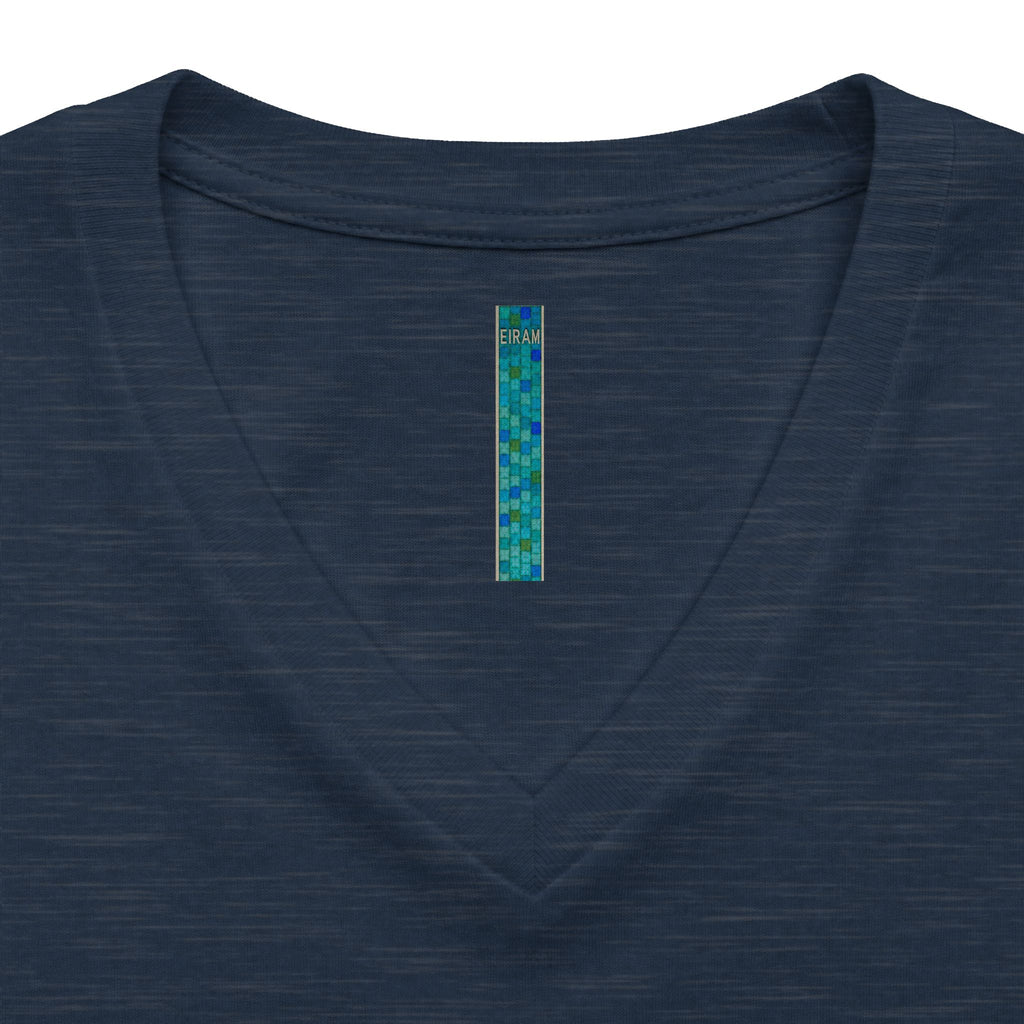 Orange Slice Splash T-Shirt | Citrus Fruit V-Neck Tee