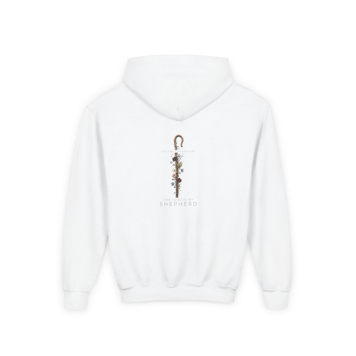 "The Lord Is My Shepherd" -Youth Heavy Blend Hooded Sweatshirt