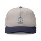 Anchor Compass Embroidered Two-Tone Cap — 'Hold Steady, Anchor Down'