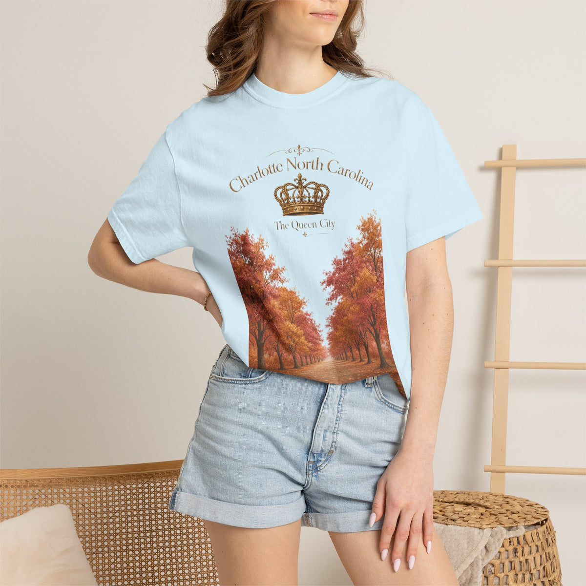 Charlotte North Carolina Autumn Tree Lane T-Shirt