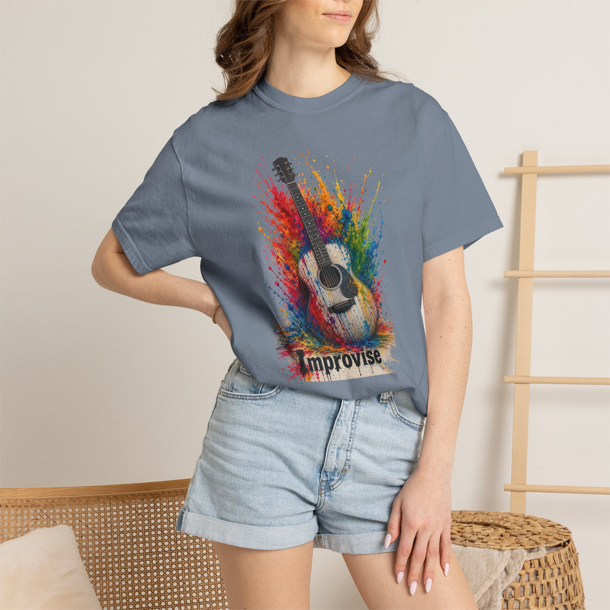 Improvise Guitar Musician T-Shirt