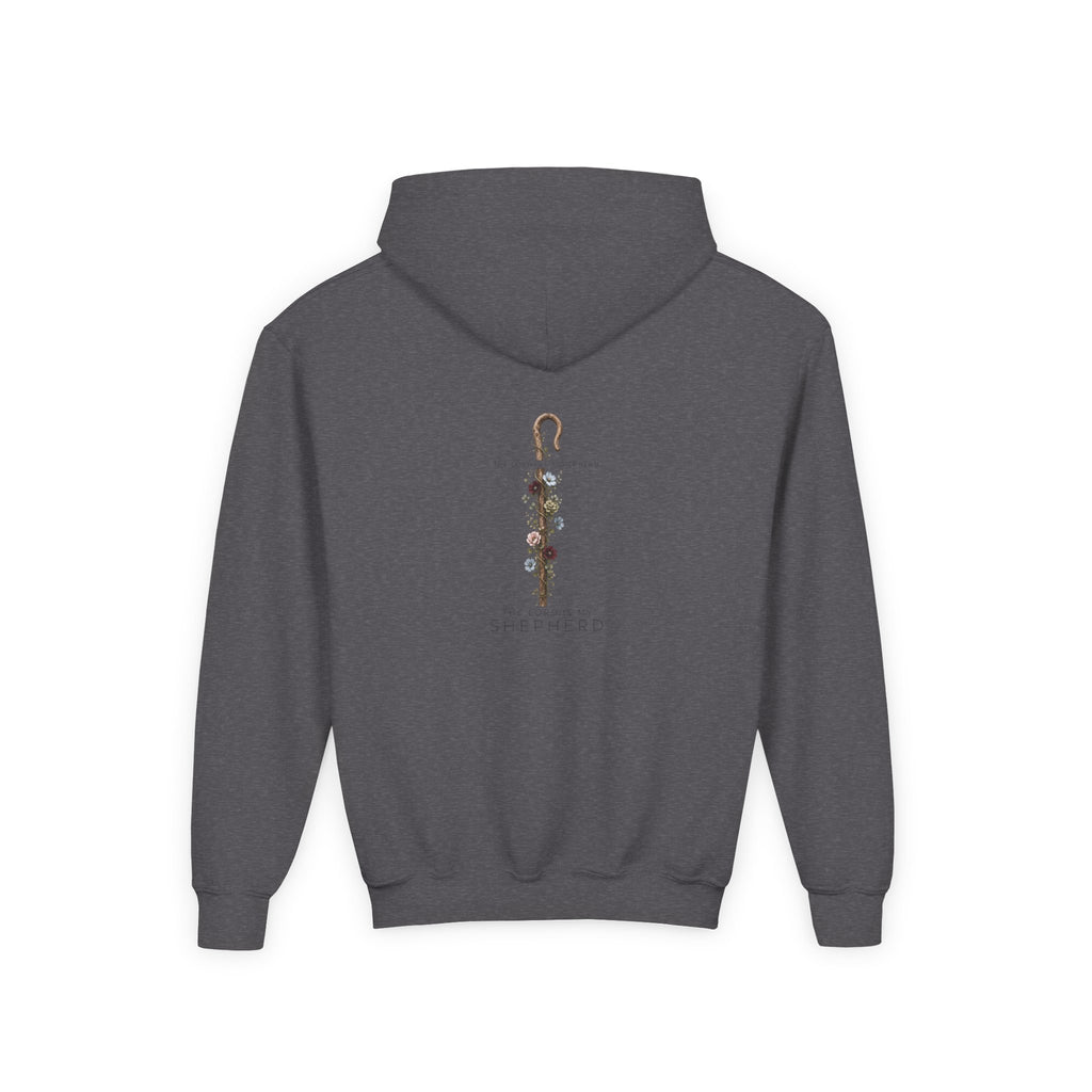 "The Lord Is My Shepherd" -Youth Heavy Blend Hooded Sweatshirt