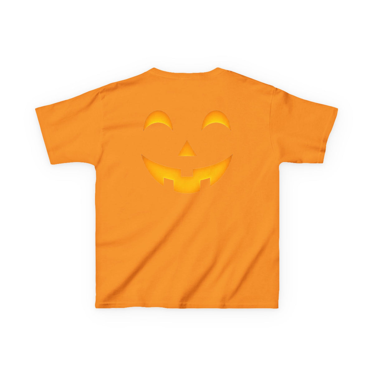 Kids Halloween Pumpkin Face Tee — Cute Jack-O'-Lantern T-Shirt for Children