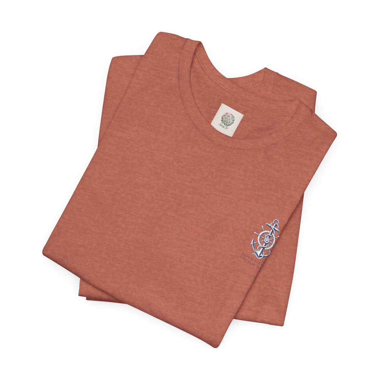 Anchor Nautical T‑Shirt — "Hold Steady Anchor Down"