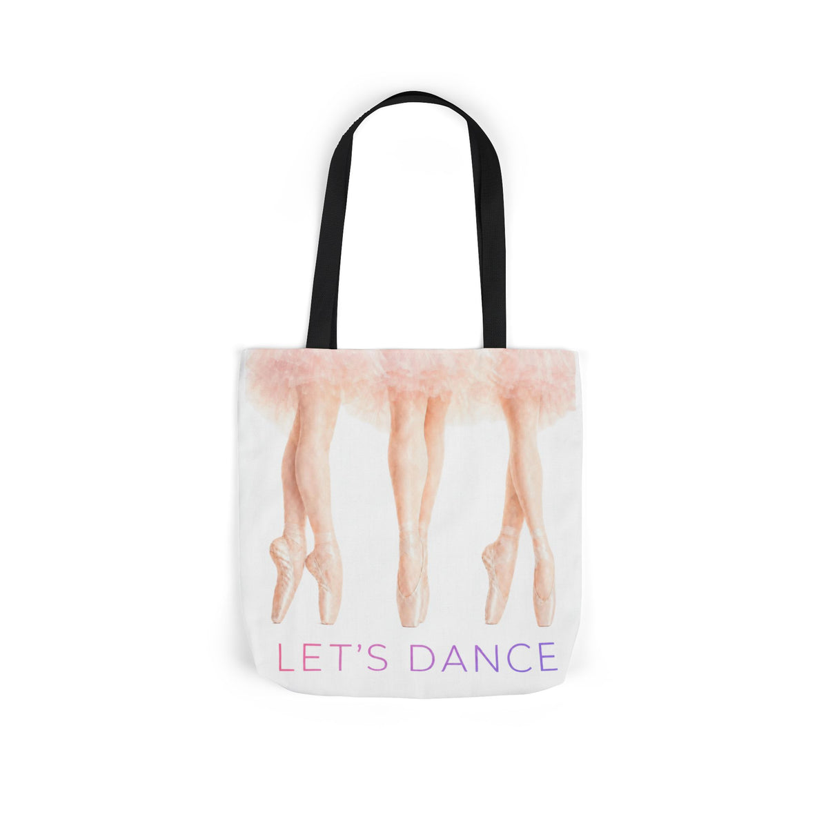 Ballet Tote Bag — 'Let's Dance' Ballerina Canvas Tote