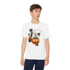 Kids Halloween Trick or Treat T-Shirt — Cute Pumpkin, Ghost & Black Cat Design