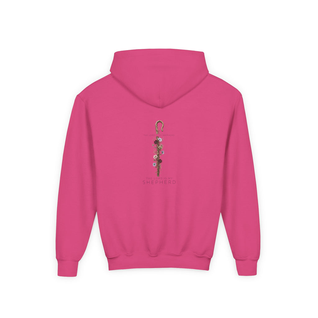 "The Lord Is My Shepherd" -Youth Heavy Blend Hooded Sweatshirt