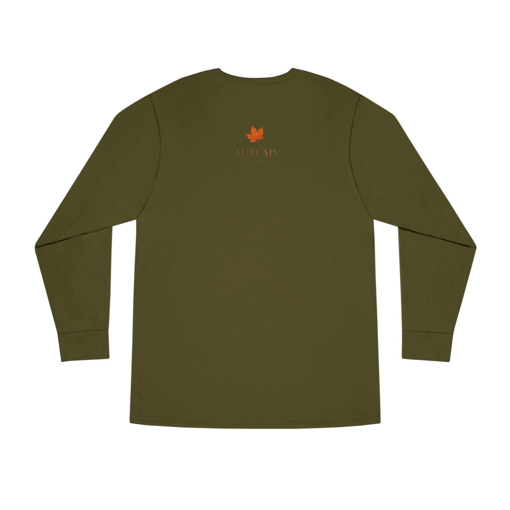 Autumn Leaves Long Sleeve Tee — 'AUTUMN' Maple Graphic Cozy Fall Shirt