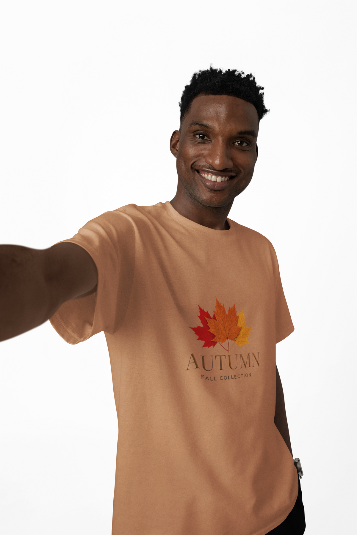 Autumn Leaves Long Sleeve Tee — 'AUTUMN' Maple Graphic Cozy Fall Shirt