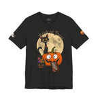 Halloween Cat & Pumpkin Tee — "Trick or Treat" Graphic T-Shirt