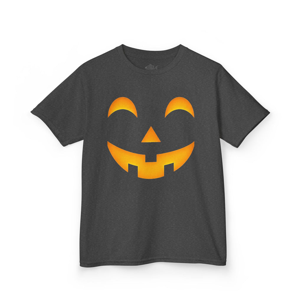 Kids Halloween Pumpkin Face Tee — Cute Jack-O'-Lantern T-Shirt for Children