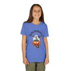 Youth Halloween Tee - "Hello Halloween" Ghost & Pumpkin Trick-or-Treat Shirt