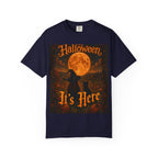 Halloween T-Shirt — "Halloween It's Here" & Jack-O'-Lantern Pumpkin Graphic