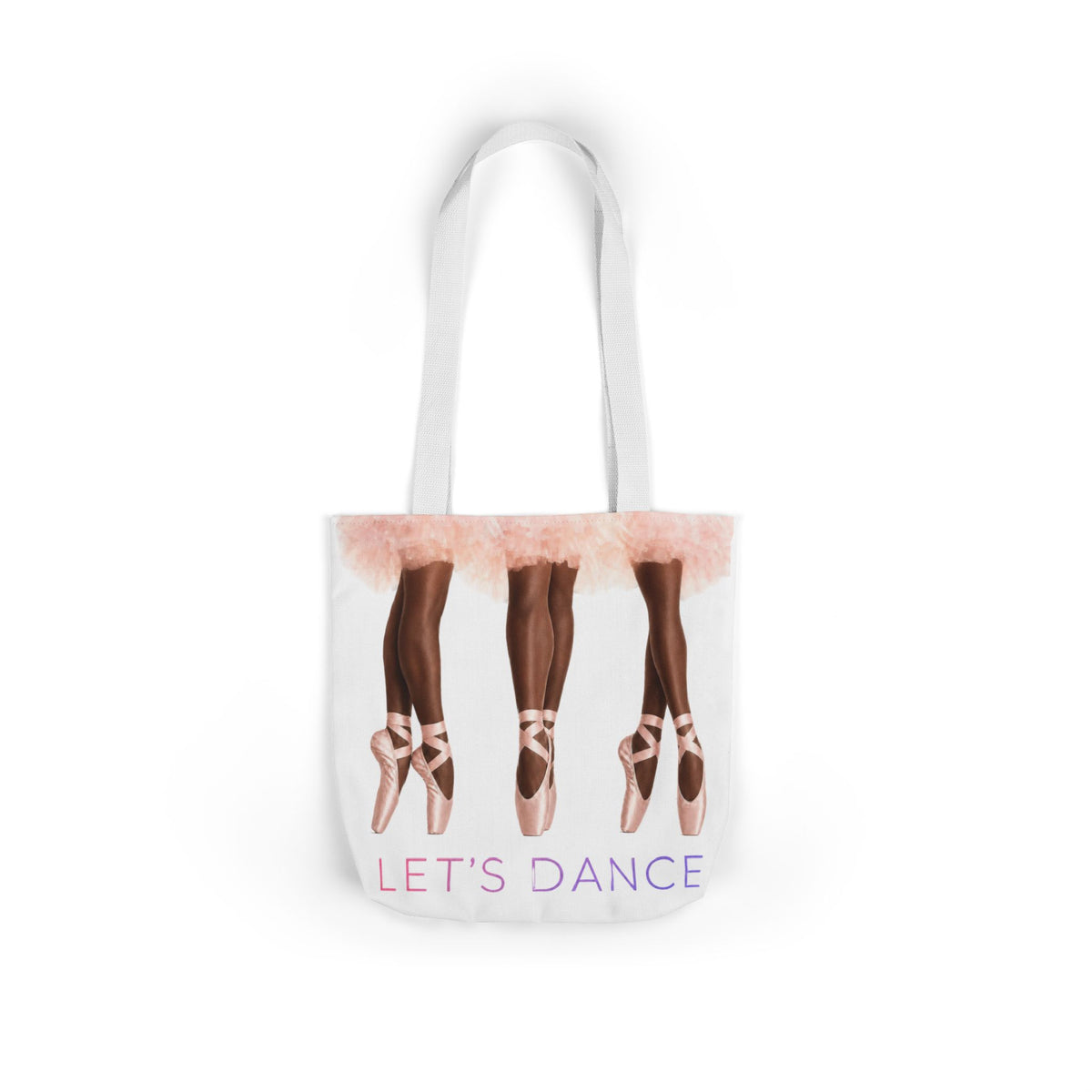 Ballet Tote Bag — 'Let's Dance' Ballerina Canvas Tote
