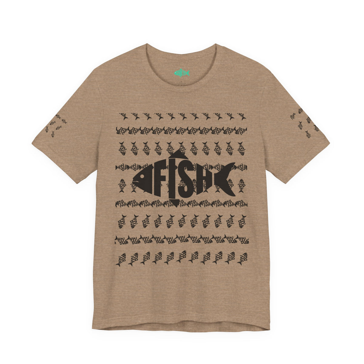 Fish Graphic Tee — 'FISH' Silhouette Fishing Shirt