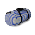 Striped Blue Travel Duffel Bag – Lightweight Beach & Gym Weekender