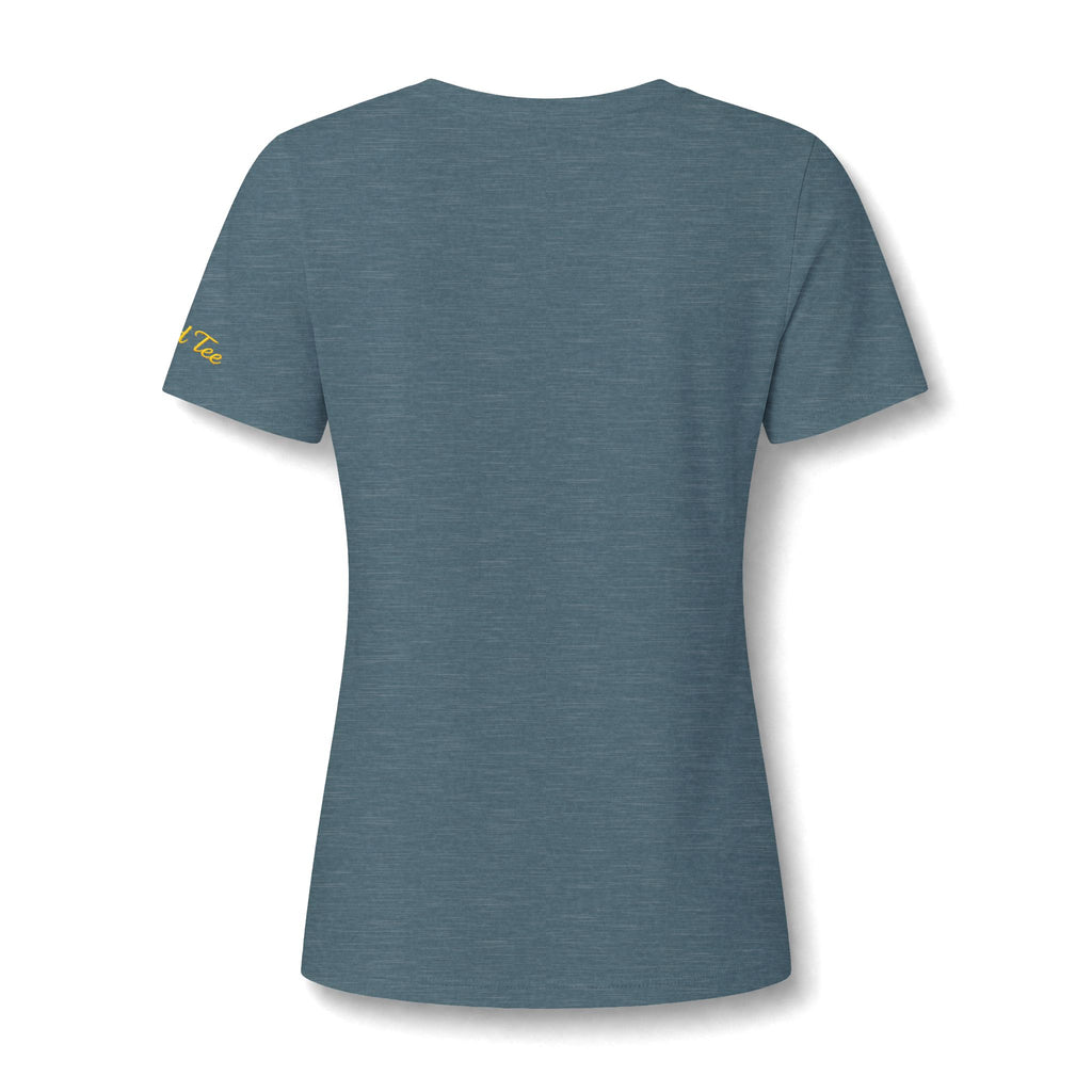 Orange Slice Splash T-Shirt | Citrus Fruit V-Neck Tee