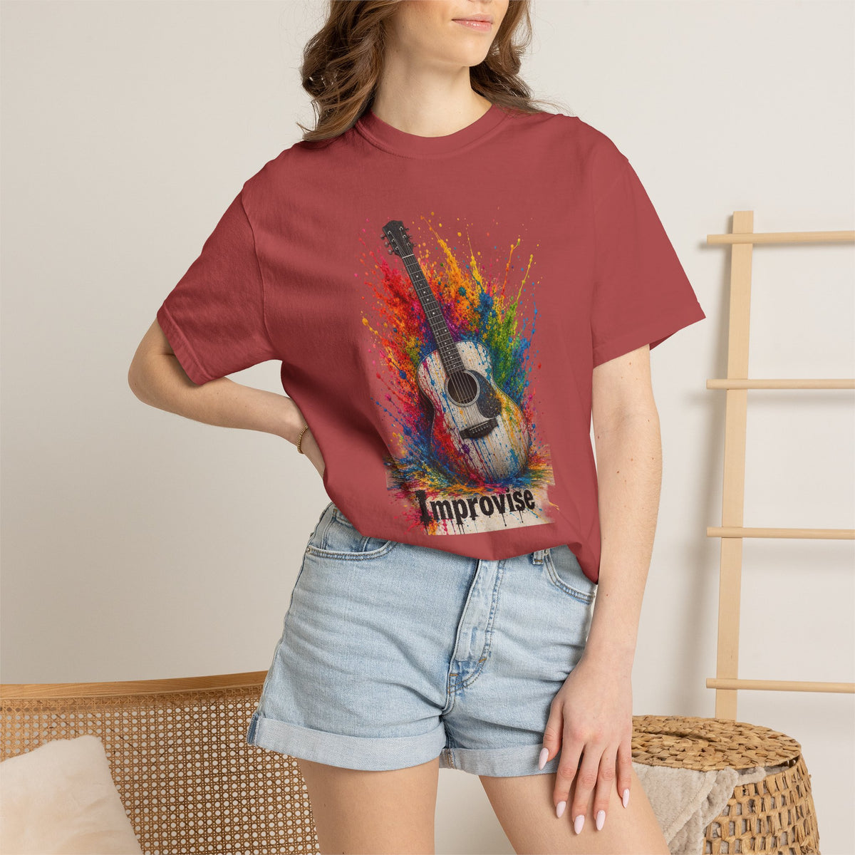 Improvise Guitar Musician T-Shirt