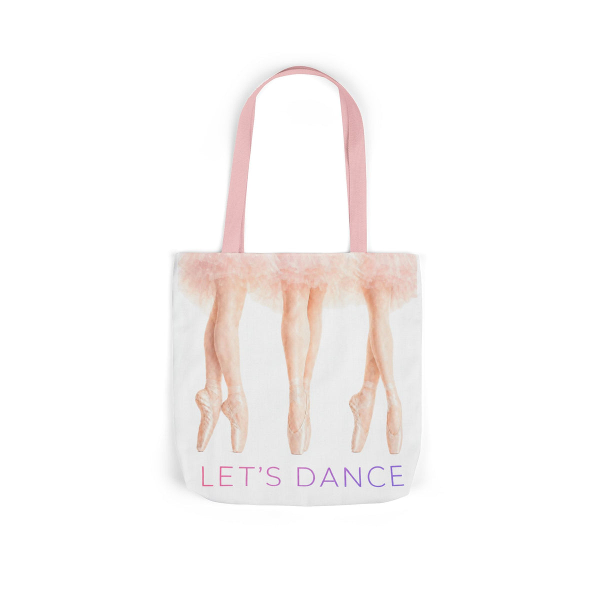 Ballet Tote Bag — 'Let's Dance' Ballerina Canvas Tote