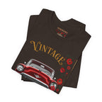 Vintage Classic Car Floral Graphic T-Shirt