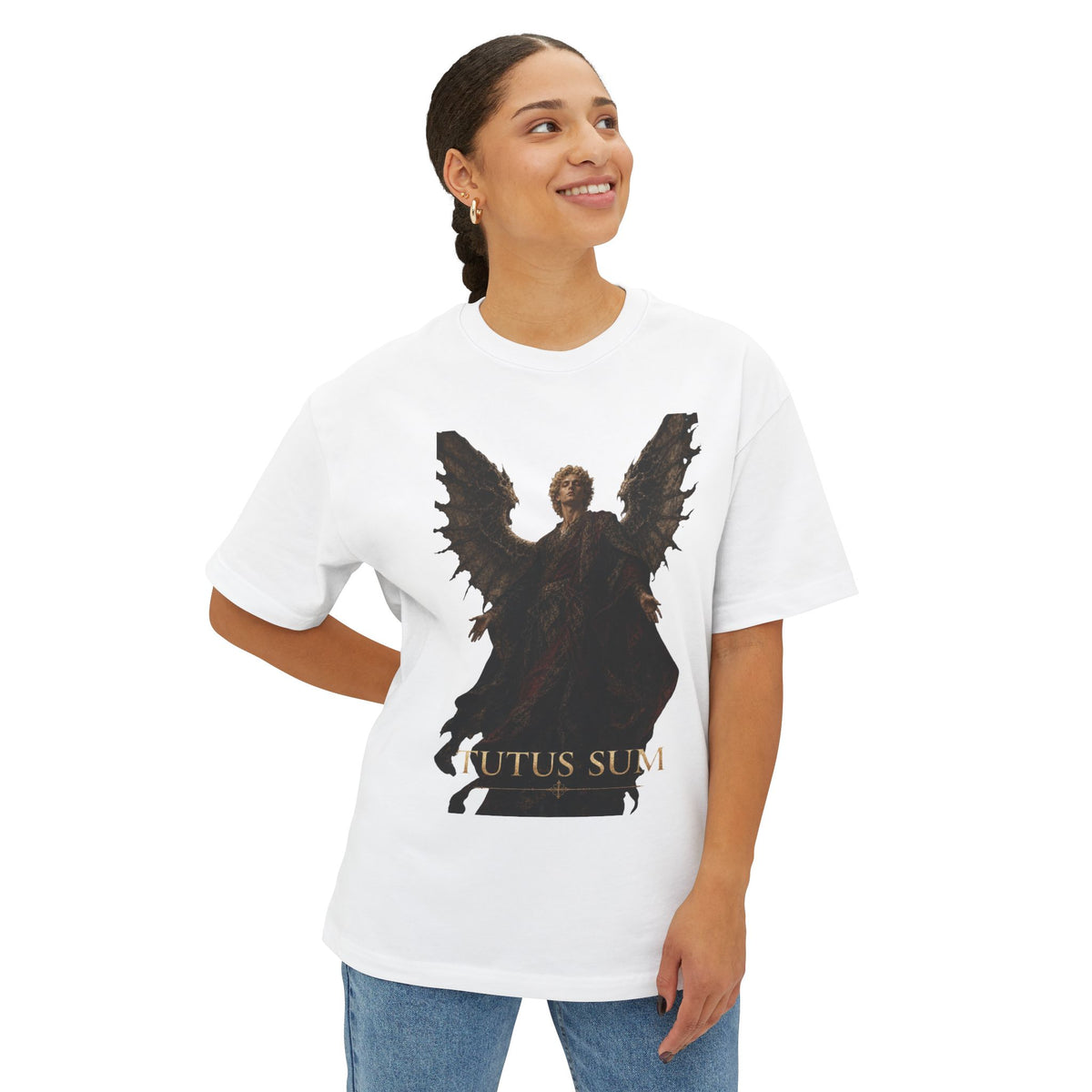 Tutus Sum Guardian Angel Oversized Boxy Tee.