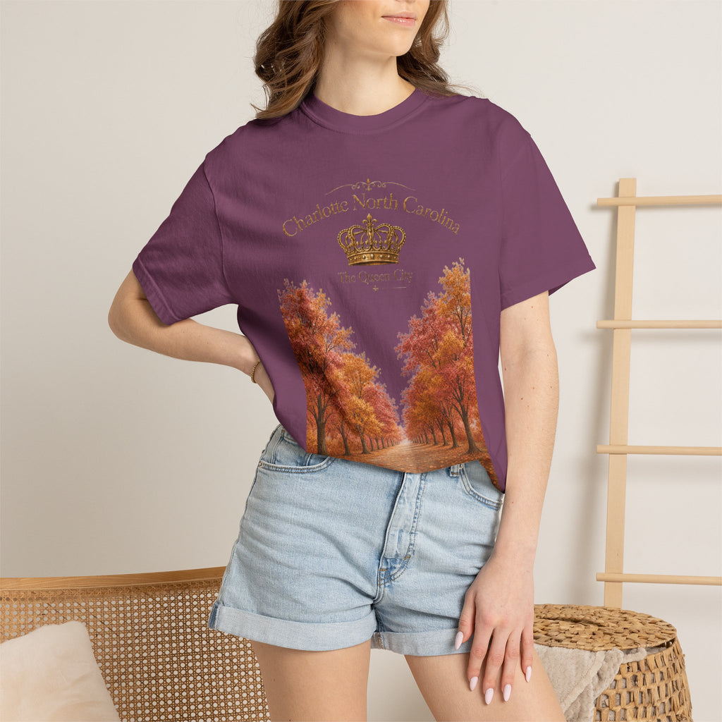 Charlotte North Carolina Autumn Tree Lane T-Shirt