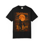 Halloween T-Shirt — "Halloween It's Here" & Jack-O'-Lantern Pumpkin Graphic