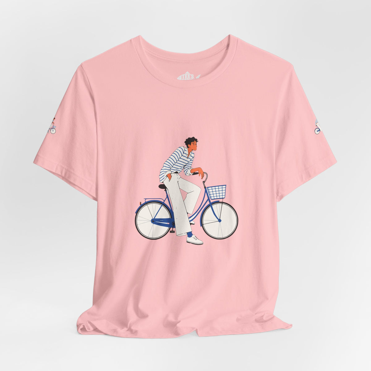 Bicycle Rider Illustration Jersey Tee