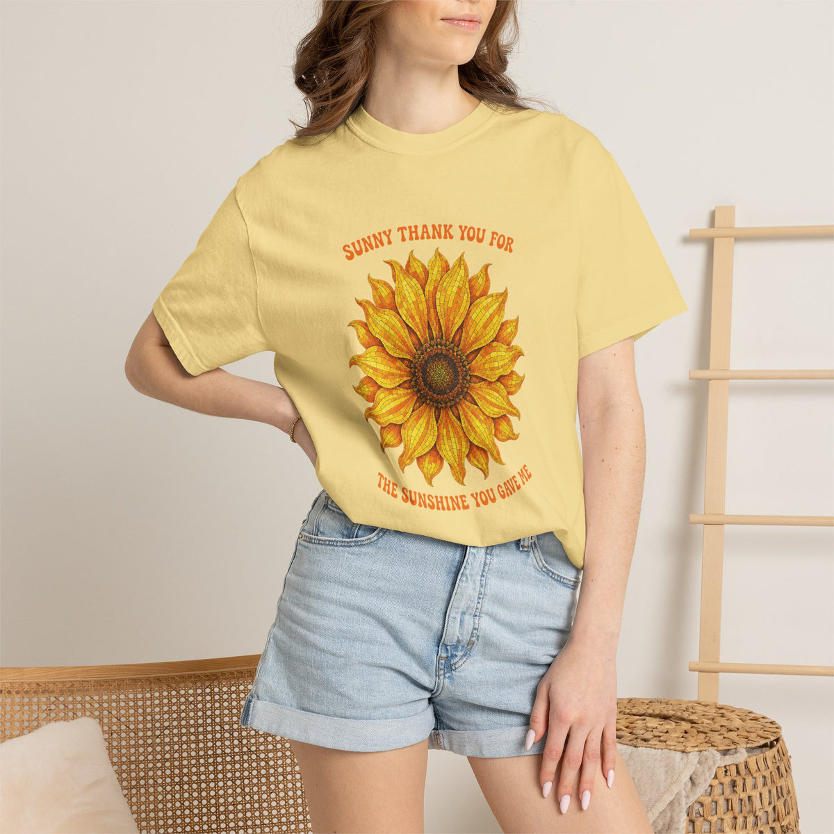 Sunny Sunflower Tee -Unisex Garment-Dyed Tee (Sunny thank you for the sunshine you gave me))