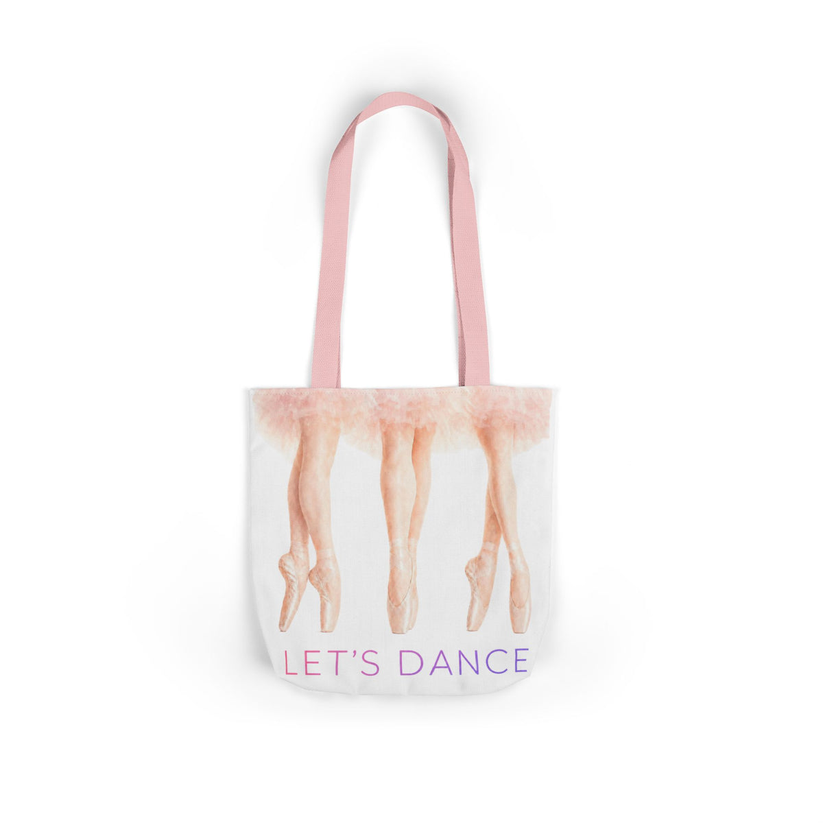 Ballet Tote Bag — 'Let's Dance' Ballerina Canvas Tote