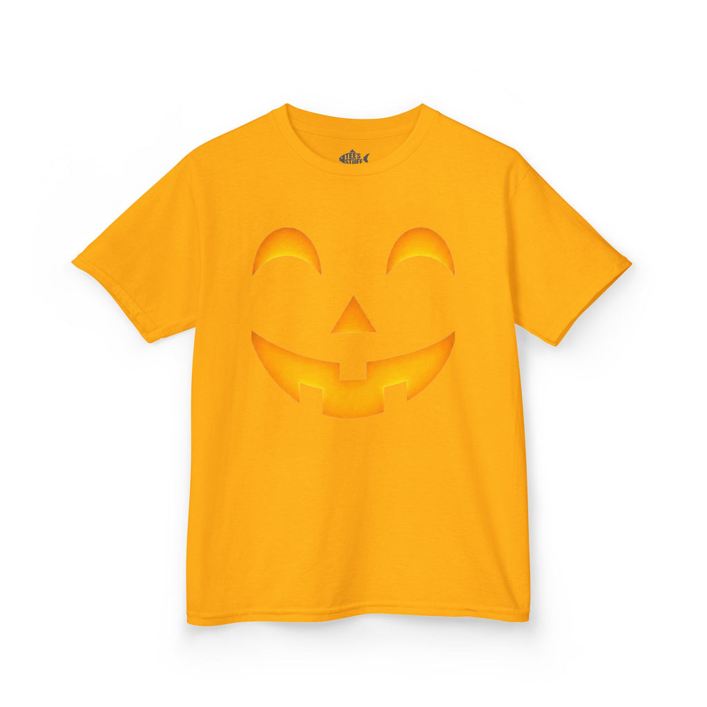 Kids Halloween Pumpkin Face Tee — Cute Jack-O'-Lantern T-Shirt for Children