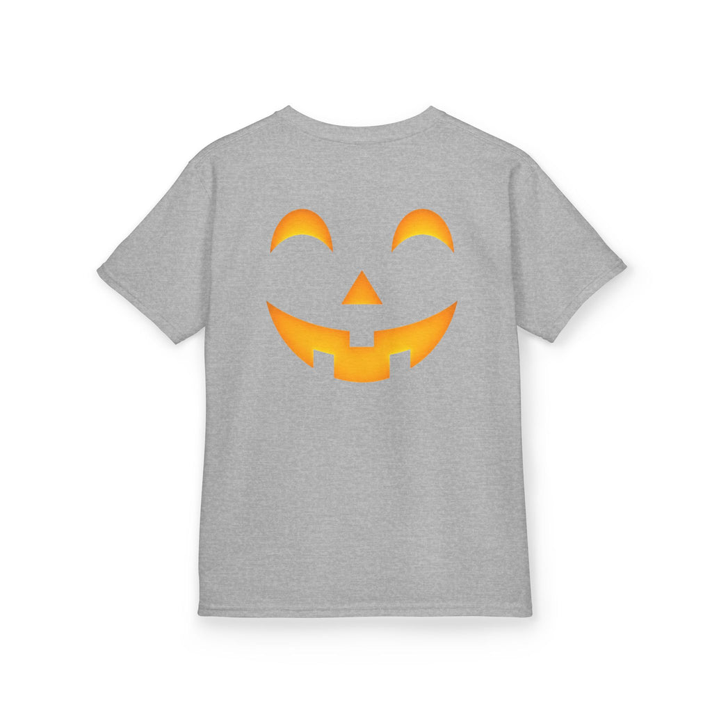 Kids Halloween Pumpkin Face Tee — Cute Jack-O'-Lantern T-Shirt for Children