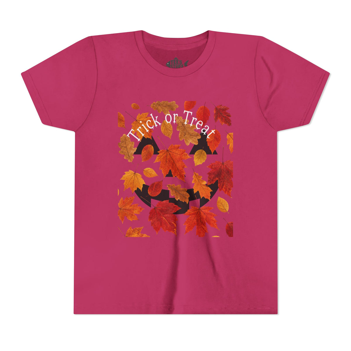 Youth Autumn Falling Leaves Short Sleeve Tee