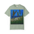 Beach Dune Art T-Shirt — Coastal Sea Oats Graphic Tee Original art by Doulton