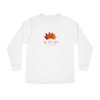 Autumn Leaves Long Sleeve Tee — 'AUTUMN' Maple Graphic Cozy Fall Shirt