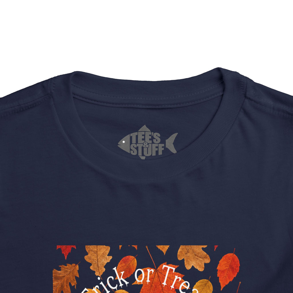 Toddler Halloween Pumpkin and Autumn Leaves Tee