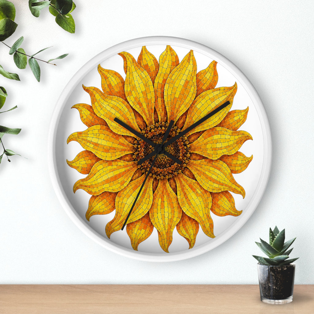 Sunflower Wall Clock — Bright Floral Home Decor Timepiece