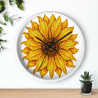 Sunflower Wall Clock — Bright Floral Home Decor Timepiece