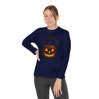 Youth Long Sleeve Tee - 'Hello Halloween' Jack-o'-Lantern Pumpkin Shirt