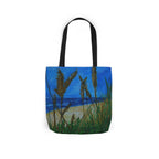 Beach Grasses Canvas Tote — Seaside Painting Reusable Bag Original art by Doulton