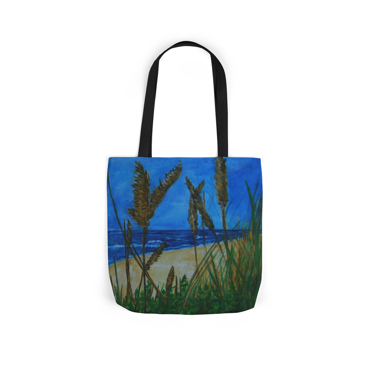 Beach Grasses Canvas Tote — Seaside Painting Reusable Bag Original art by Doulton