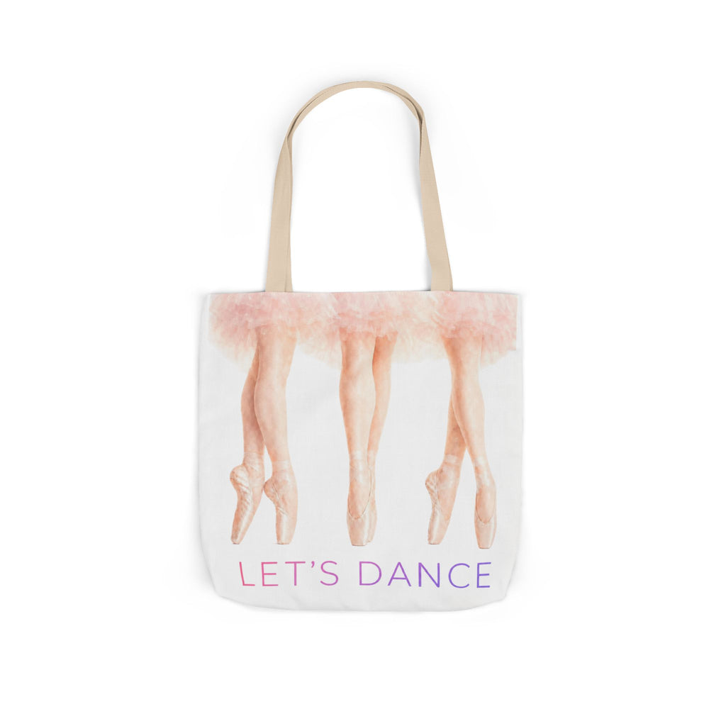 Ballet Tote Bag — 'Let's Dance' Ballerina Canvas Tote