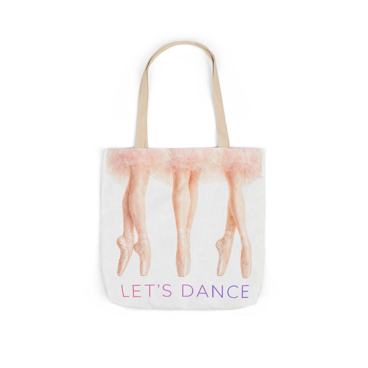 Ballet Tote Bag — 'Let's Dance' Ballerina Canvas Tote