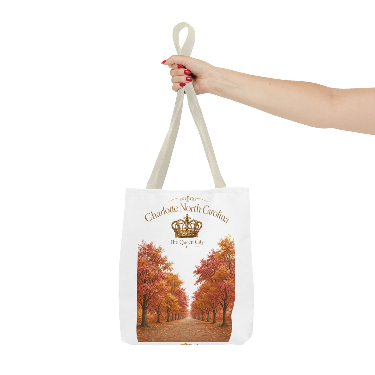 Charlotte North Carolina Autumn Tote Bag — 'The Queen City' Fall Tree Design