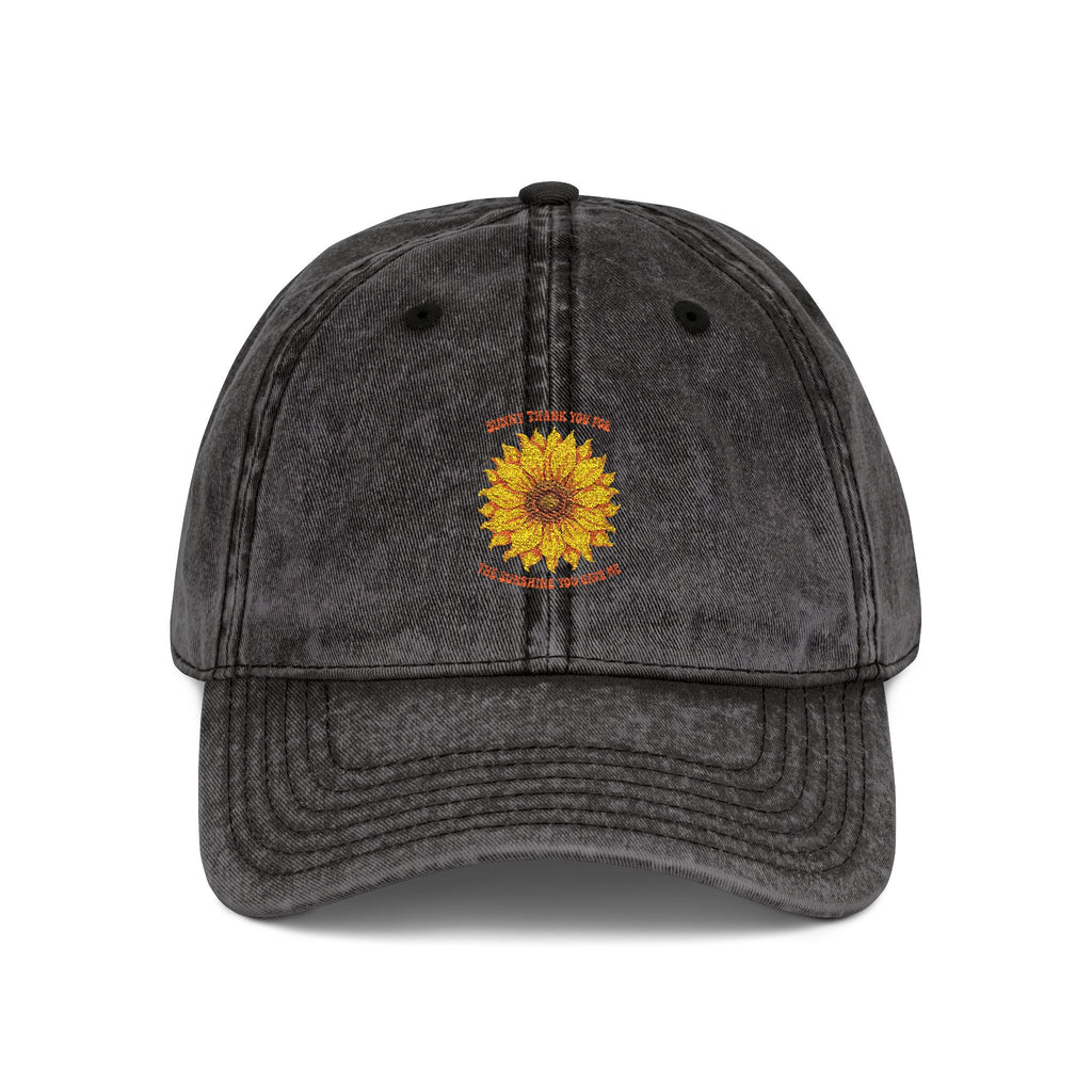 Sunflower Embroidered Vintage Cap