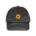 Sunflower Embroidered Vintage Cap
