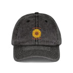 Sunflower Embroidered Vintage Cap