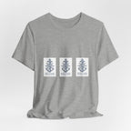 Nautical Anchor Trio T-Shirt — Vintage Navy Boat Crew Graphic Tee