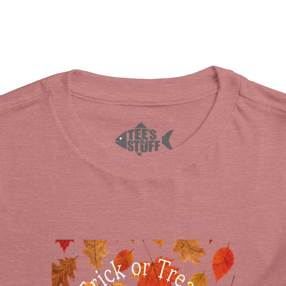 Toddler Halloween Pumpkin and Autumn Leaves Tee