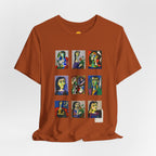 Picasso Portrait Grid T‑Shirt — Colorful Cubist Faces Art Tee